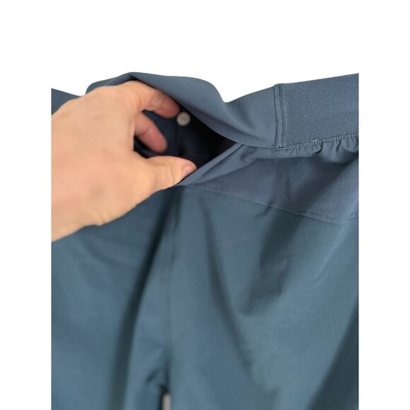 LULULEMON Blue High-Waisted Jogger Pants Lightweight Stretch Fabric Tapered Leg - Picture 7 of 8